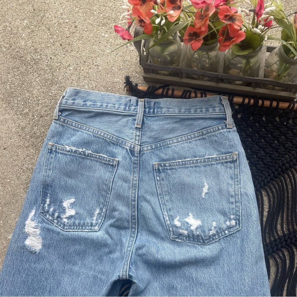 Agolde High Rise Distressed Jeans Size 23 - Picture 7 of 8